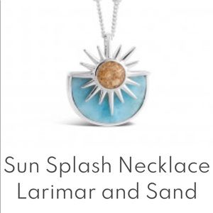 Larimar & Sand Sun Splash 925 Necklace - NIB